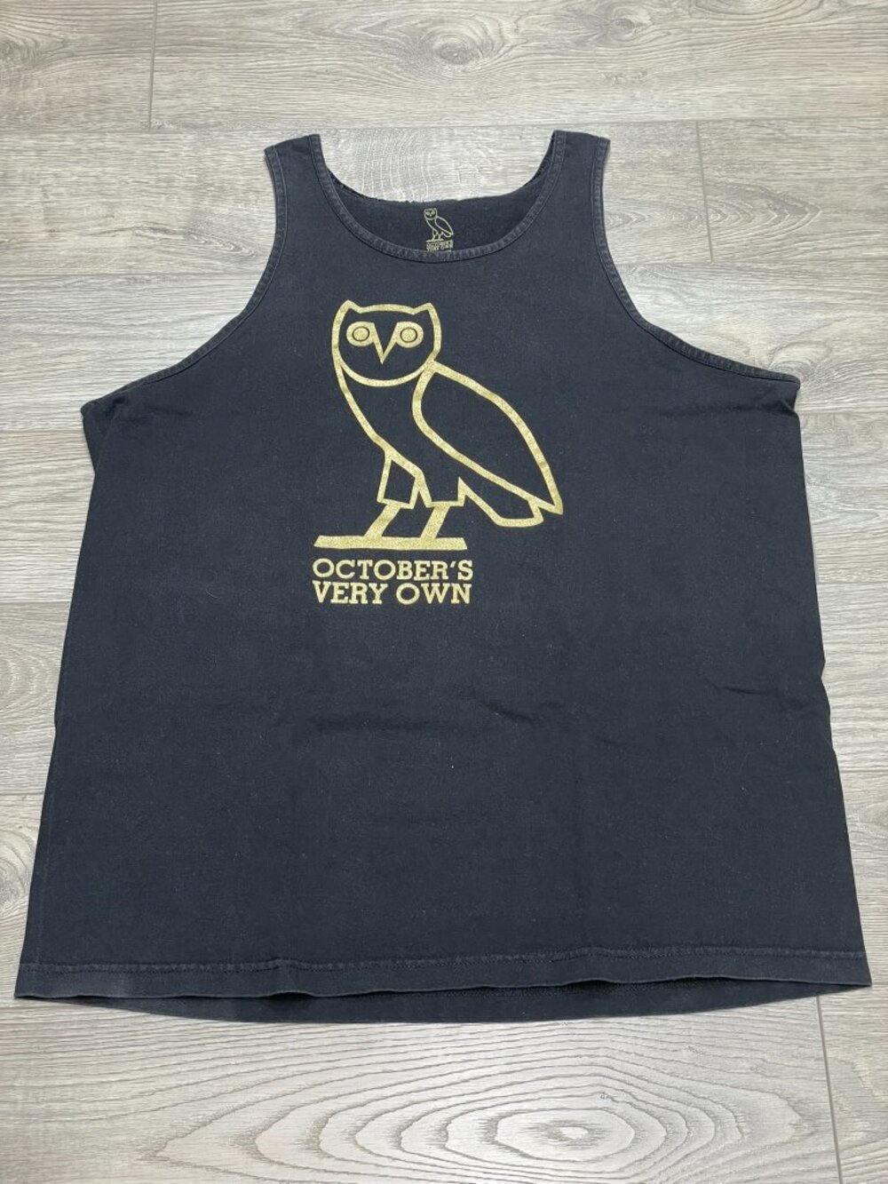 OVO October's Very Own Black Gold Owl Logo Graphic Tank Top‎ Men's Extra Large